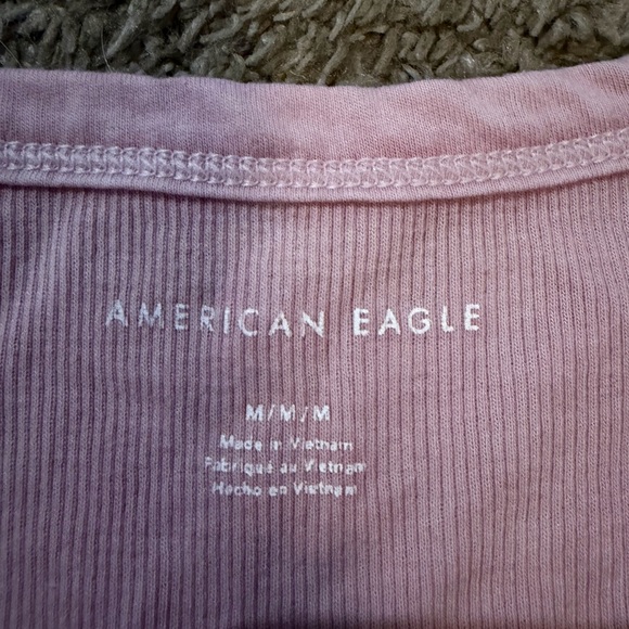 Women’s American Eagle Light Pink Ribbed Tank Top Size Medium - Picture 2 of 7